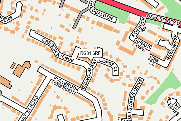 RG31 6RF map - OS OpenMap – Local (Ordnance Survey)