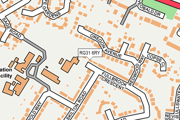 RG31 6RY map - OS OpenMap – Local (Ordnance Survey)