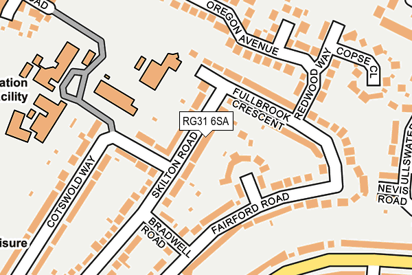 RG31 6SA map - OS OpenMap – Local (Ordnance Survey)