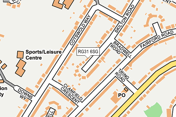RG31 6SG map - OS OpenMap – Local (Ordnance Survey)