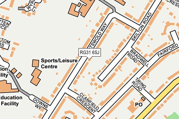 RG31 6SJ map - OS OpenMap – Local (Ordnance Survey)