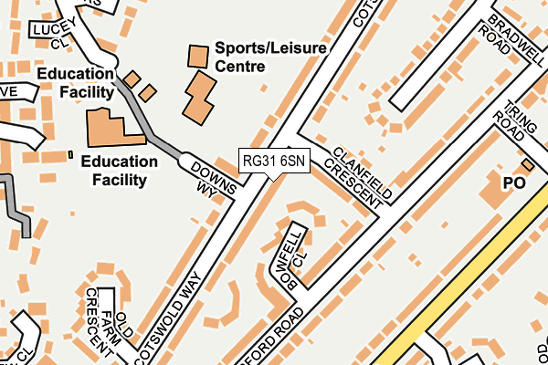 RG31 6SN map - OS OpenMap – Local (Ordnance Survey)