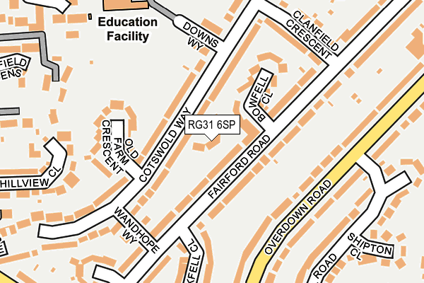 RG31 6SP map - OS OpenMap – Local (Ordnance Survey)