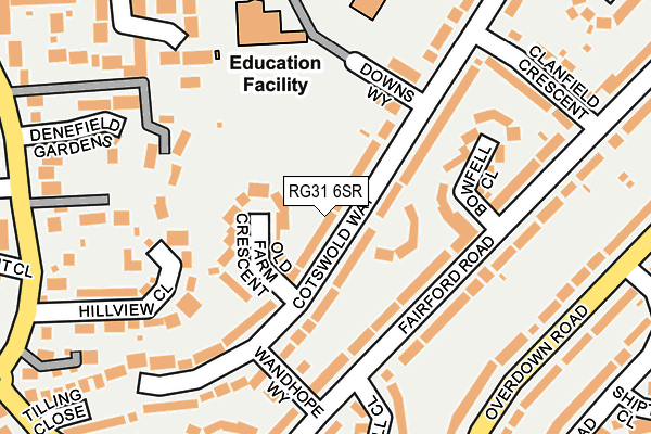 RG31 6SR map - OS OpenMap – Local (Ordnance Survey)