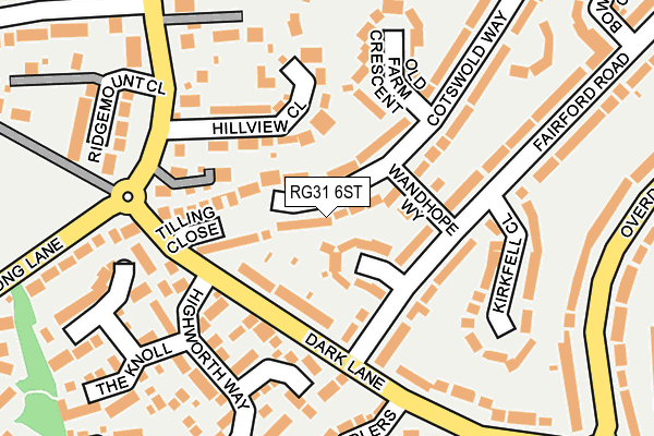 RG31 6ST map - OS OpenMap – Local (Ordnance Survey)