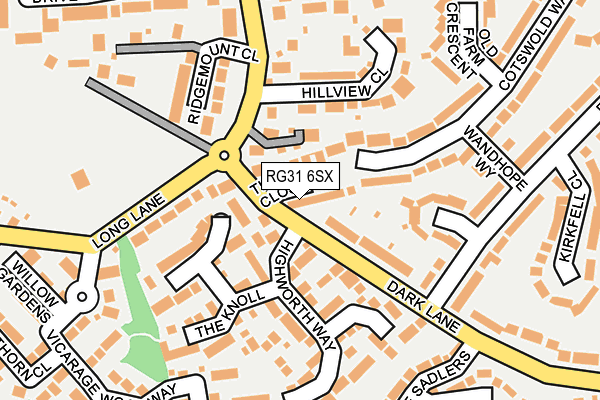 RG31 6SX map - OS OpenMap – Local (Ordnance Survey)