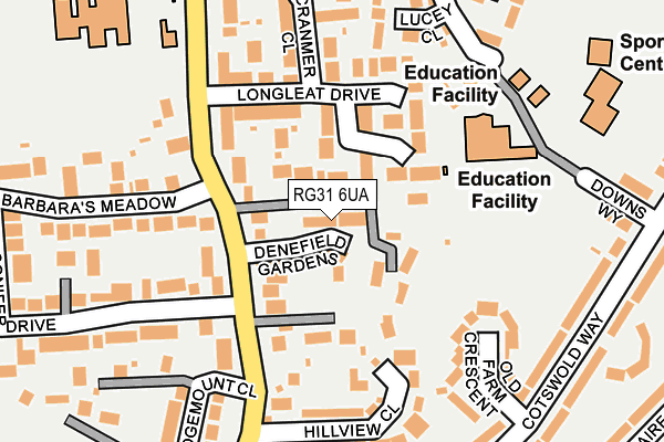 RG31 6UA map - OS OpenMap – Local (Ordnance Survey)