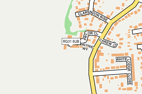 RG31 6UB map - OS OpenMap – Local (Ordnance Survey)