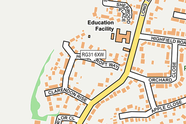 RG31 6XW map - OS OpenMap – Local (Ordnance Survey)