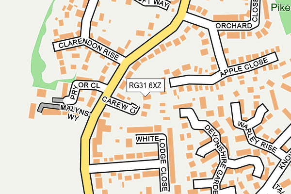 RG31 6XZ map - OS OpenMap – Local (Ordnance Survey)