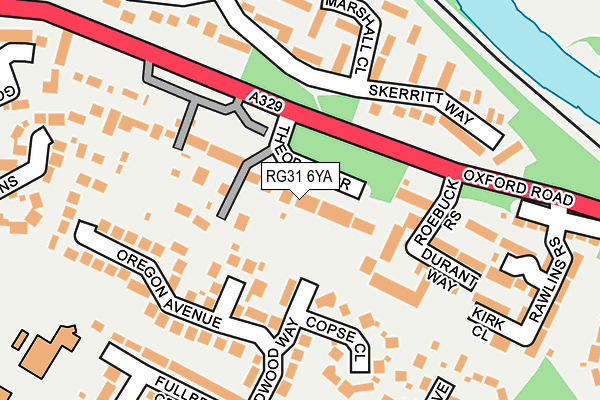 RG31 6YA map - OS OpenMap – Local (Ordnance Survey)
