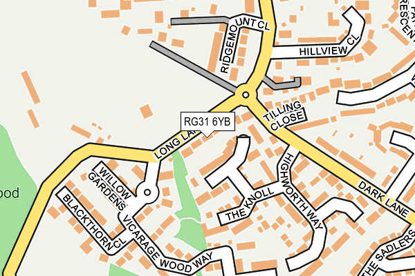 RG31 6YB map - OS OpenMap – Local (Ordnance Survey)