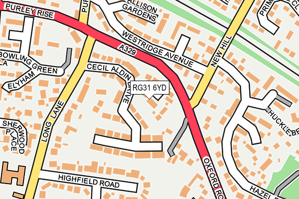 RG31 6YD map - OS OpenMap – Local (Ordnance Survey)