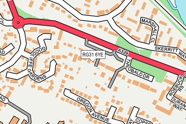 RG31 6YE map - OS OpenMap – Local (Ordnance Survey)