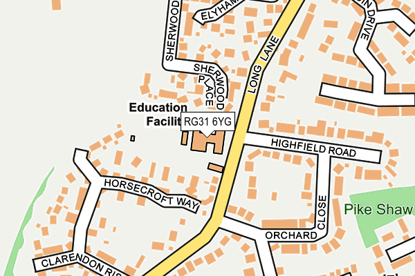 RG31 6YG map - OS OpenMap – Local (Ordnance Survey)