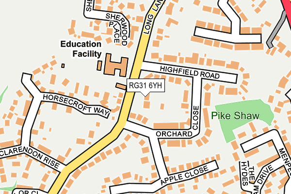 RG31 6YH map - OS OpenMap – Local (Ordnance Survey)