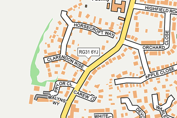 RG31 6YJ map - OS OpenMap – Local (Ordnance Survey)