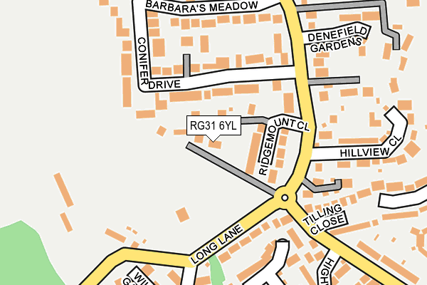 RG31 6YL map - OS OpenMap – Local (Ordnance Survey)