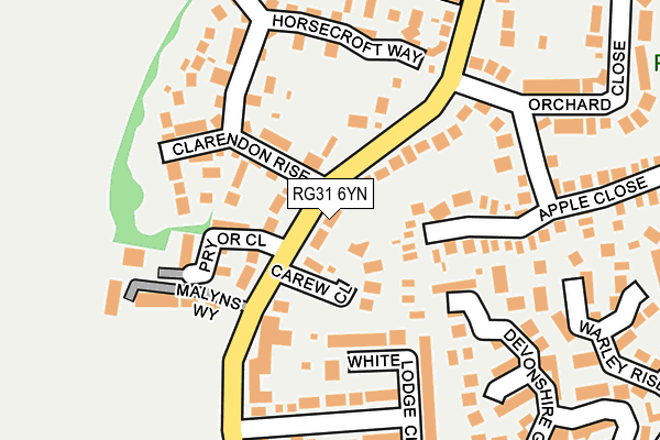 RG31 6YN map - OS OpenMap – Local (Ordnance Survey)