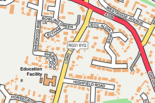RG31 6YQ map - OS OpenMap – Local (Ordnance Survey)