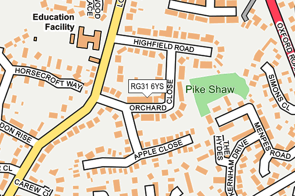 RG31 6YS map - OS OpenMap – Local (Ordnance Survey)