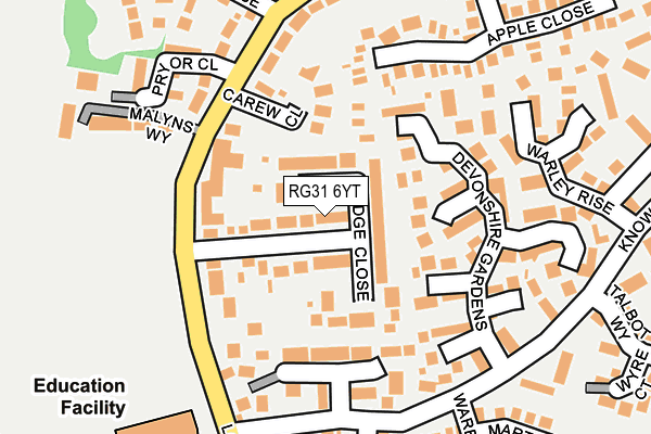 RG31 6YT map - OS OpenMap – Local (Ordnance Survey)