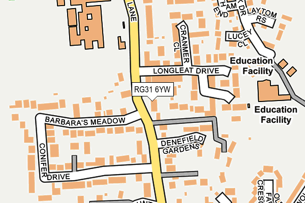 RG31 6YW map - OS OpenMap – Local (Ordnance Survey)