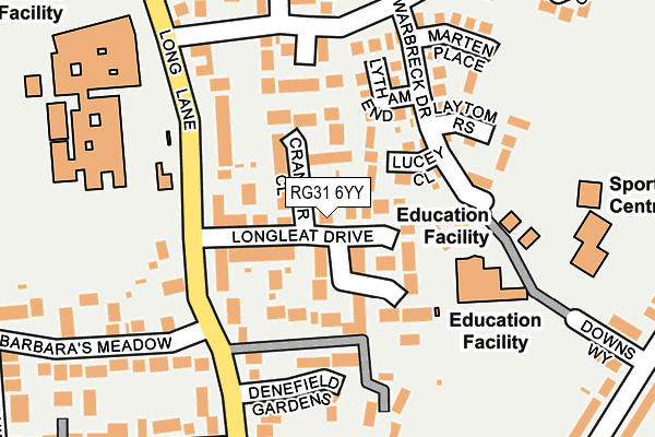 RG31 6YY map - OS OpenMap – Local (Ordnance Survey)