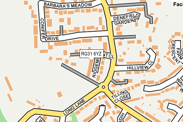 RG31 6YZ map - OS OpenMap – Local (Ordnance Survey)