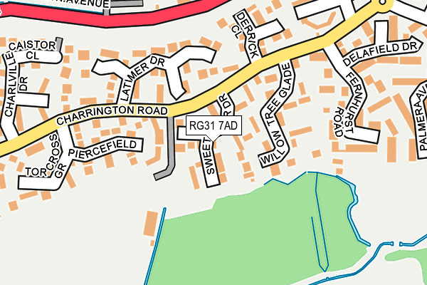 RG31 7AD map - OS OpenMap – Local (Ordnance Survey)