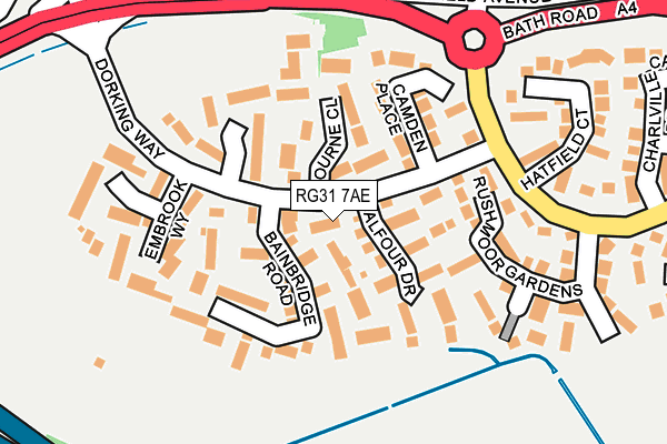 RG31 7AE map - OS OpenMap – Local (Ordnance Survey)