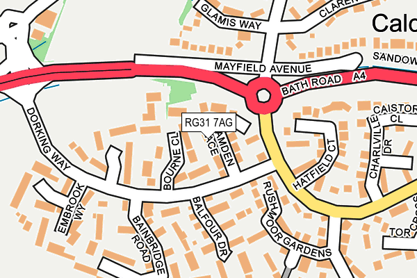 RG31 7AG map - OS OpenMap – Local (Ordnance Survey)