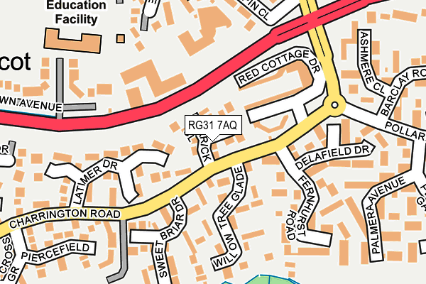 RG31 7AQ map - OS OpenMap – Local (Ordnance Survey)