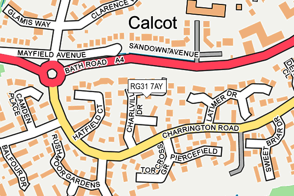 RG31 7AY map - OS OpenMap – Local (Ordnance Survey)