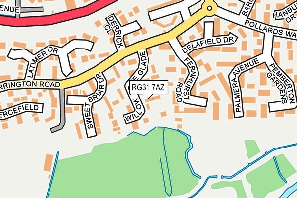 RG31 7AZ map - OS OpenMap – Local (Ordnance Survey)
