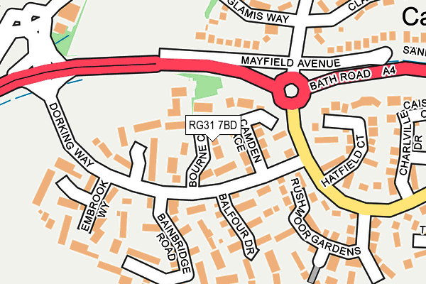 RG31 7BD map - OS OpenMap – Local (Ordnance Survey)