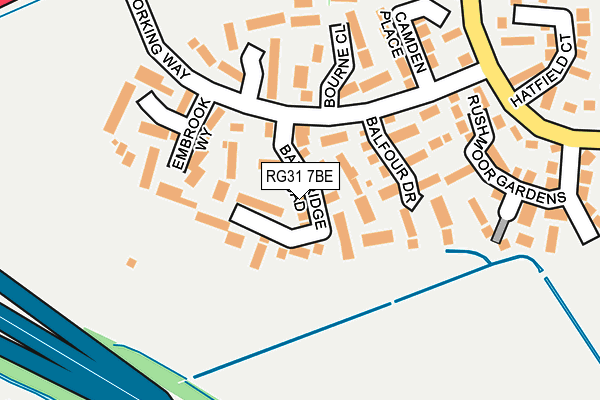RG31 7BE map - OS OpenMap – Local (Ordnance Survey)