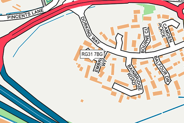 RG31 7BG map - OS OpenMap – Local (Ordnance Survey)