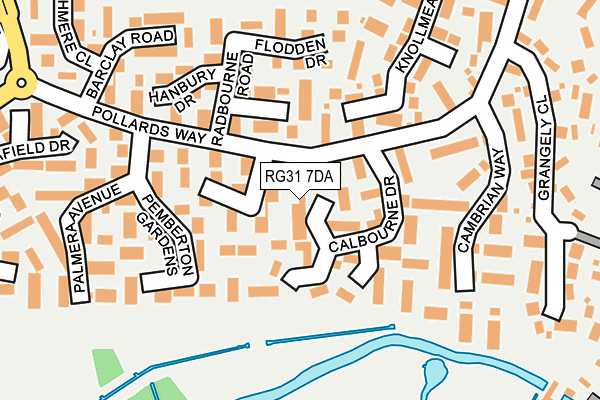 RG31 7DA map - OS OpenMap – Local (Ordnance Survey)