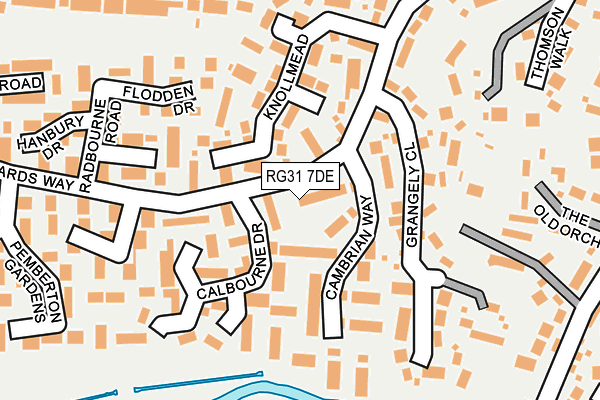 RG31 7DE map - OS OpenMap – Local (Ordnance Survey)