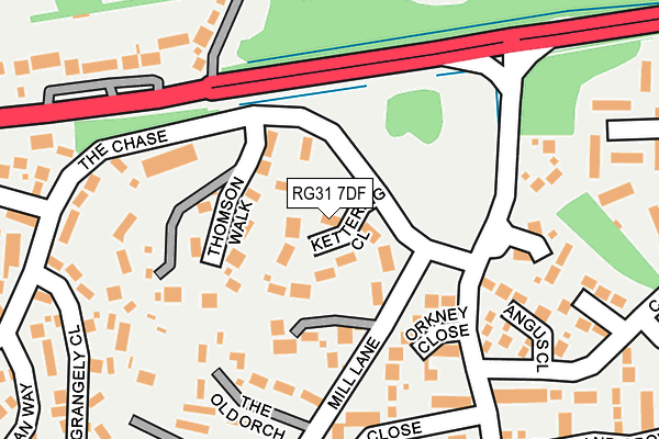 RG31 7DF map - OS OpenMap – Local (Ordnance Survey)