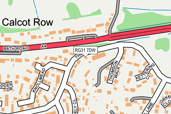 RG31 7DW map - OS OpenMap – Local (Ordnance Survey)