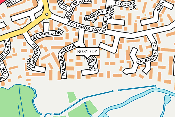 RG31 7DY map - OS OpenMap – Local (Ordnance Survey)
