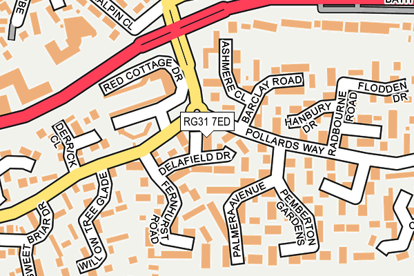 RG31 7ED map - OS OpenMap – Local (Ordnance Survey)