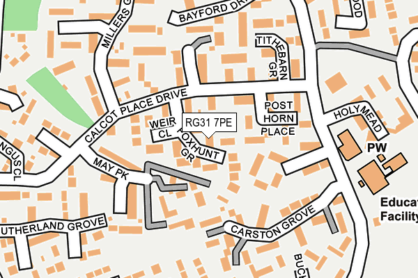 RG31 7PE map - OS OpenMap – Local (Ordnance Survey)