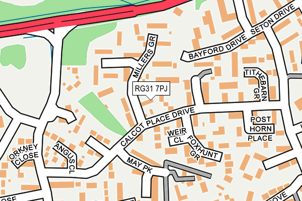 RG31 7PJ map - OS OpenMap – Local (Ordnance Survey)