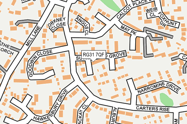 RG31 7QF map - OS OpenMap – Local (Ordnance Survey)