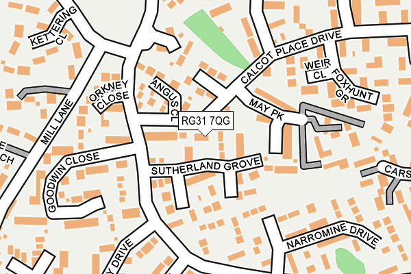 RG31 7QG map - OS OpenMap – Local (Ordnance Survey)