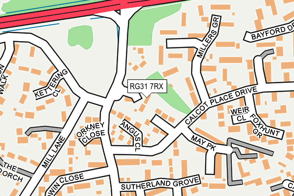 RG31 7RX map - OS OpenMap – Local (Ordnance Survey)