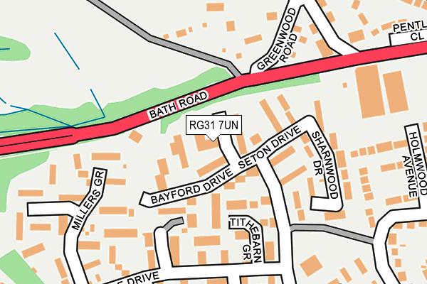 RG31 7UN map - OS OpenMap – Local (Ordnance Survey)